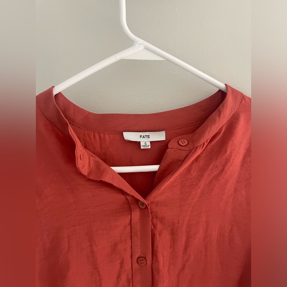 Puff Sleeve Button-Down Blouse - image 3